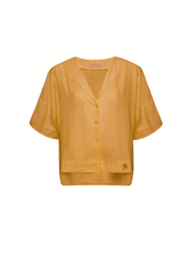 Blusa manga corta Agua Mostaza