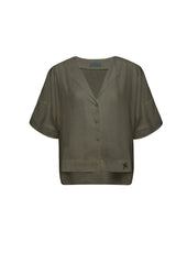 Blusa manga corta Agua Verde Oliva