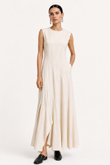 Vestido Asimétrico Beige