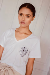 Esencia Camiseta Básica Mujer -Algodón