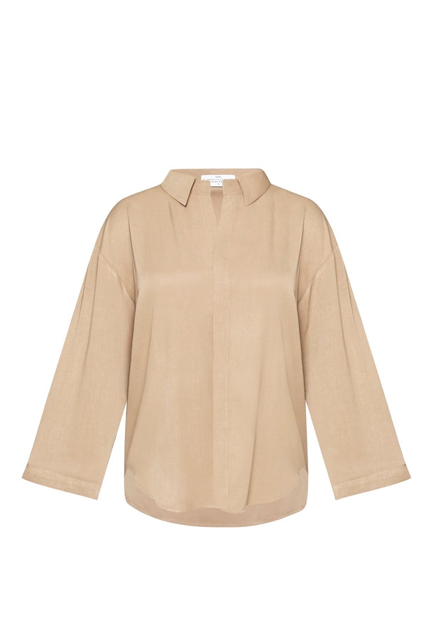 Blusa Manga Larga Viento Ocre