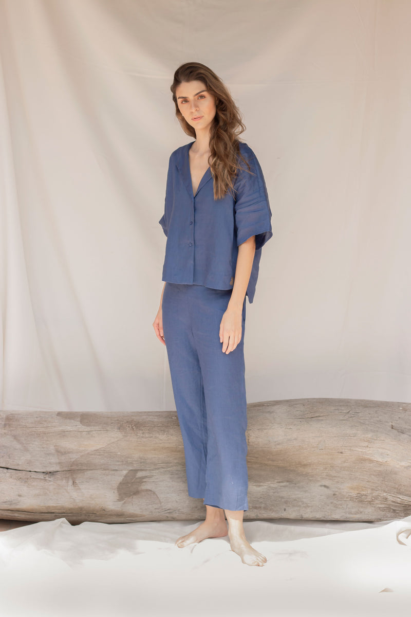 Blusa manga corta Agua Azul