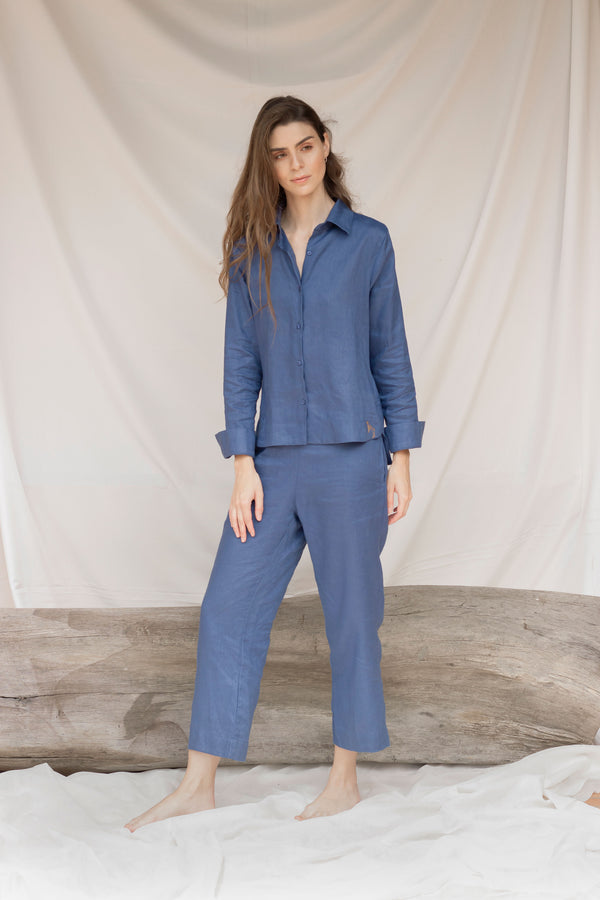 Blusa manga larga Marea Azul