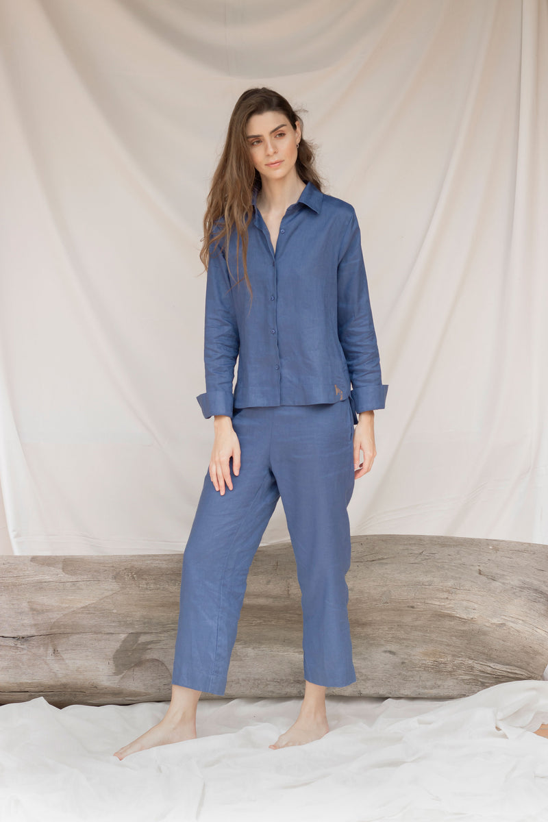 Blusa manga larga Marea Azul